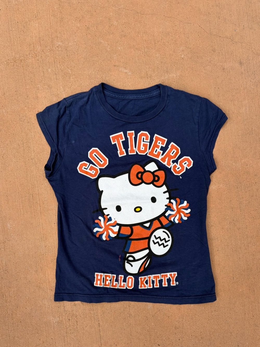 Hello Kitty Navy and Orange Cheer Baby Tee